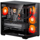 PC Case, Dual Chamber Gaming Case, Up to 420mm Radiator, Vertical GPU Mount